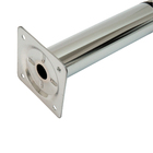 Pé Regulável para Móveis Ferro 10cm até 11,5cm 50kg Prata Cromado Tubular