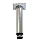 Pé Regulável para Móveis Ferro 15cm até 16,5cm 50kg Prata Cromado Tubular