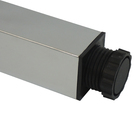 Pé Regulável Móveis Ferro 20cm até 21,5cm 50kg Prata Cromado Quadrado