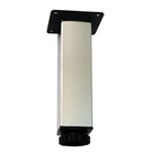 Pé Regulável Móveis Ferro 20cm até 21,5cm 50kg Prata Cromado Quadrado