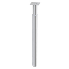 Pé Regulável para Mesa Aço 70 até 110cm até 50kg Prata Cilíndrico