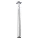 Pé Regulável para Mesa Aço 70 até 110cm até 50kg Prata Cilíndrico