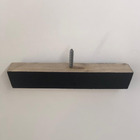 Pé Retangular Madeira Sofás Estofados 3cm - Kit 4un Dinamic.