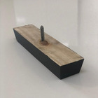 Pé Retangular Madeira Sofás Estofados 3cm - Kit 6un Dinamic