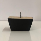 Pé Retangular Madeira Sofás Estofados 6cm - Kit 6un - Celica
