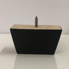 Pé Retangular Madeira Sofás Estofados 6cm - Kit 8un - Celica