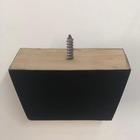 Pé Retangular Madeira Sofás Estofados 6cm - Kit 8un - Celica