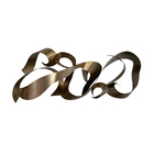 Peça Decorativa Adorno De Parede Abstrata Em Aço Bronze 150cm