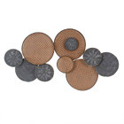 Peça Decorativa Adorno De Parede De Metal Marrom E Preto 96cm