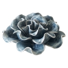 Peca Decorativa De Ceramica - Flor Azul 10 3cm X 10cm X 4cm
