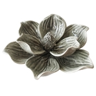 Peca Decorativa De Ceramica - Flor Verde 17cm X 13 8cm X 6 4