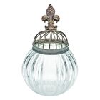 Peça Decorativa De Ferro E Vidro