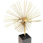 Peca Decorativa De Metal Dourada E Preta