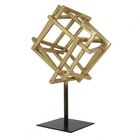 Peca Decorativa De Metal Dourado