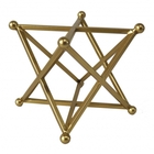 Peca Decorativa De Metal Dourado