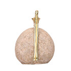 Peça Decorativa De Metal E Pedra Dourado 14cm Rat0010 Btc