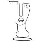 Peca Decorativa De Metal - Face 18cm X 8cm X 32 5cm