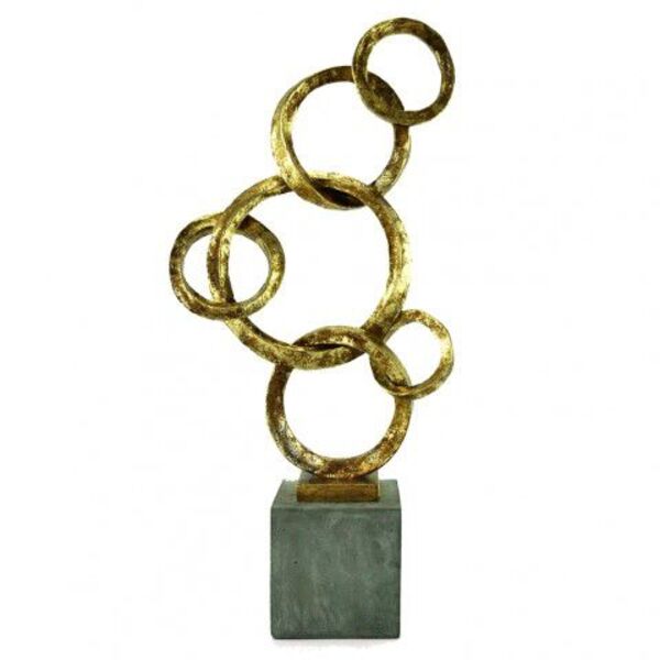 Peca Decorativa De Resina Com A Base De Cimento 26cm X 11cm