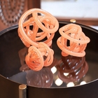 Peça Decorativa Em Vidro Salmao