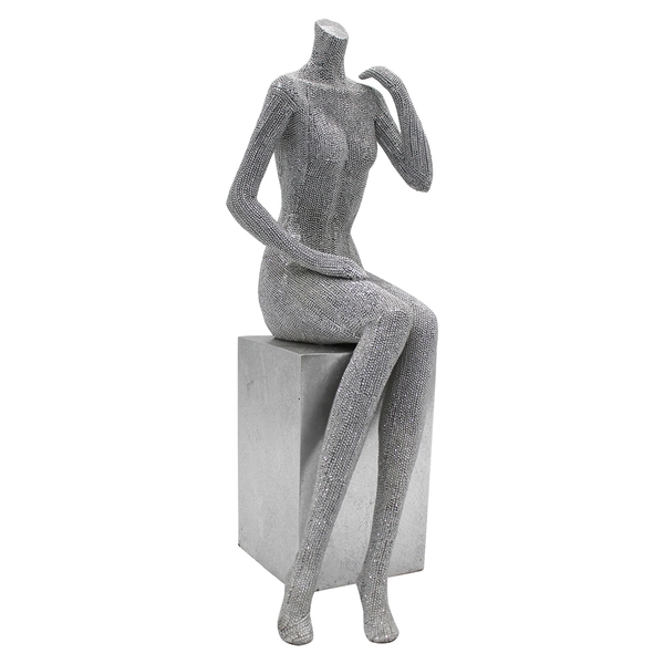 Peca Decorativa Formato De Corpo Feminino De Resina