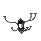 Peça Decorativa Gancho De Parede Em Ferro Preto 17cm Xy0181 B