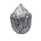 Peça Decorativa - Pinha Em Aluminio Prateada 9cm X 13cm