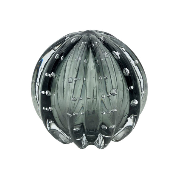 Peça Decorativo De Vidro Preto 11cm Rod0028 Btc