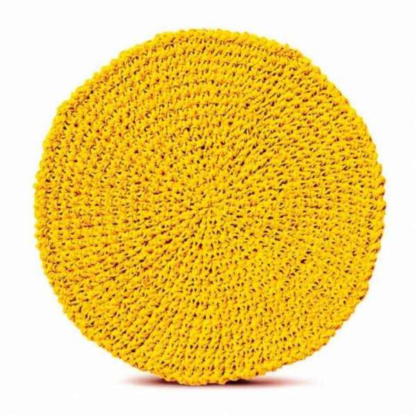 Peça Jogo Americano Organico Papier Amarelo Linha Tyft Yoi