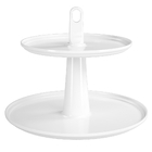 Pedestal 2 Andares Cake 32 Cm X 32 Cm X 27 Cm - Branca