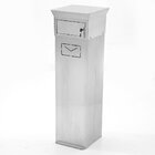 Pedestal Caixa Porta Cartas Correio De Chão Inox Escovado