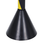 Pedestal para Corrente de Segurança 90x21cm Plástico Preto e Amarelo Pic Plásticos 1 Unidade