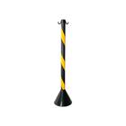 Pedestal Plástico Zebrado Preto/amarelo 90 Cm - Plastcor