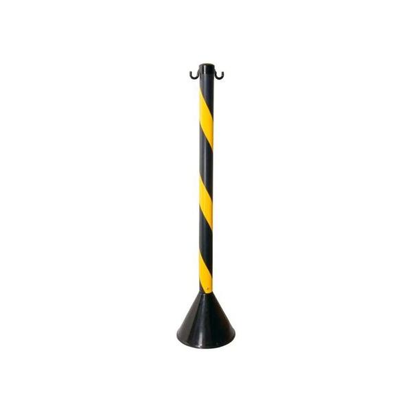 Pedestal Plástico Zebrado Preto/amarelo 90 Cm - Plastcor