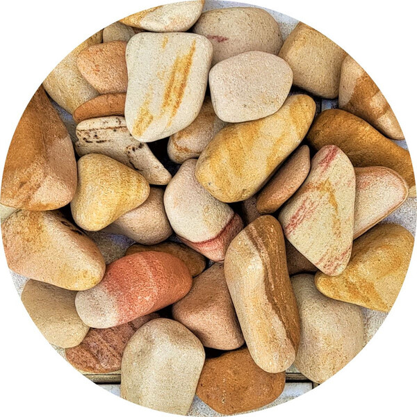 Pedra De Jardim Seixo Arenito Natural 9,5kg Decoração Vasos P