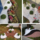 Pedra De Jardim Seixo Branco Dolomita 10kg Tamanho Nº 1 Rolad