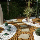 Pedra De Jardim Seixo Branco Dolomita 10kg Tamanho Nº 4 Rolad