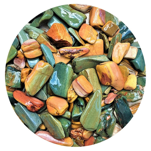 Pedra De Jardim Seixo Colorido Brasil Tropical 2kg Tamanho Gr