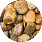 Pedra De Jardim Seixo De Rio Marrom Batata 25kg Tamanho Grand