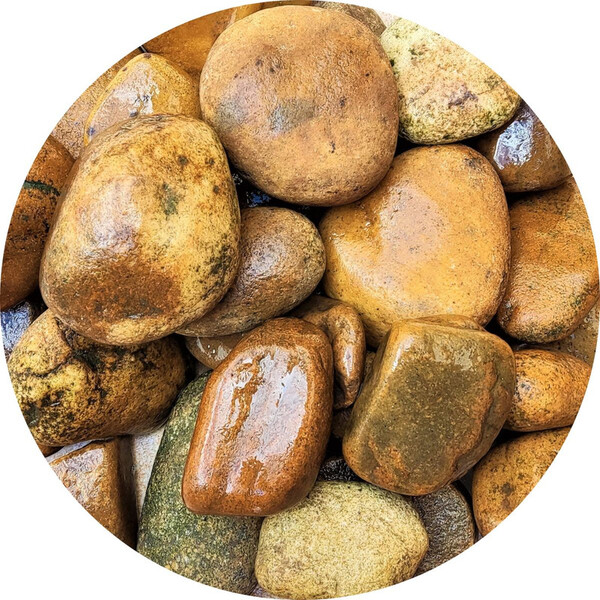 Pedra De Jardim Seixo De Rio Marrom Batata 5kg Tamanho Grande