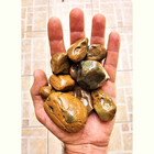 Pedra De Jardim Seixo De Rio Marrom Mato Grosso 10kg Tamanho