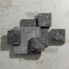 Pedra Hitam Bruta 10x10 Cm - M²