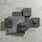 Pedra Hitam Lisa 20x20 Cm - M²