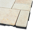 Deck de Pedra Natural Roma Travertino 30x30cm com Base Plástica para Encaixe Importada
