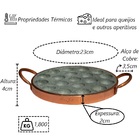 Pedra Para Queijo Provolera Pedra Sabão Alça De Cobre 23 Cm