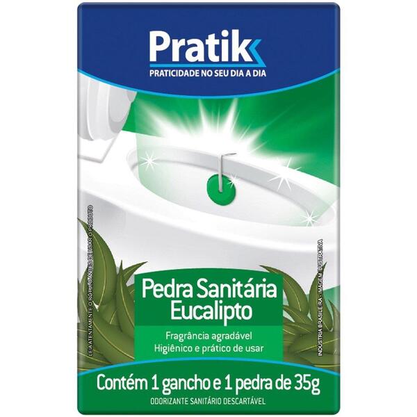 Pedra Sanitária Pratik Eucalipto 35g - Embalagem Com 24 Unida