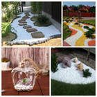 Pedra Seixo Branco De Jardim 40kg Dolomita Nº 0 Rolado Cascal