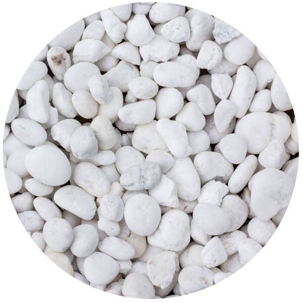 Pedra Seixo Branco De Jardim 40kg Dolomita Nº 1 Rolado Cascal