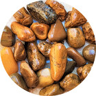 Pedra Seixo De Rio Marrom Ovo 25kg Dolomita Jardim Decoração