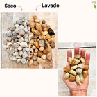 Pedra Seixo De Rio Natural 25kg Tamanho M Lavado Jardim Decor