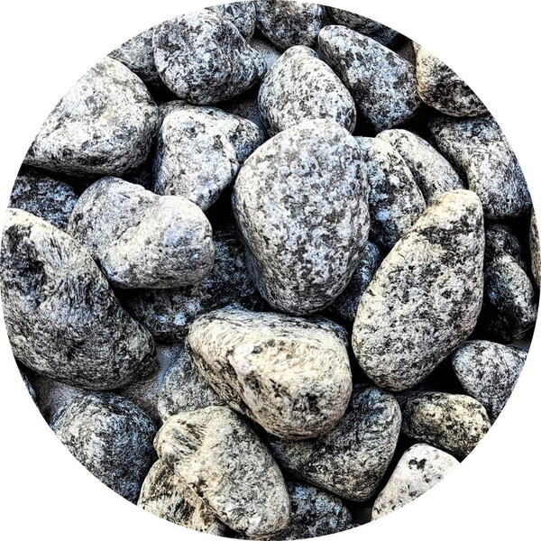 Pedra Seixo Granito Natural Rajado 40kg Médio Dolomita Decora